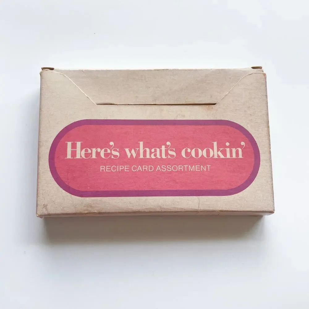 Vintage Current Inc. 'Here's What's Cookin' Recipe Card Set Cottagecore